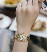 Cartier Swiss Quartz Movement 316L Steel 27*37MM Steel Bracelet Watch